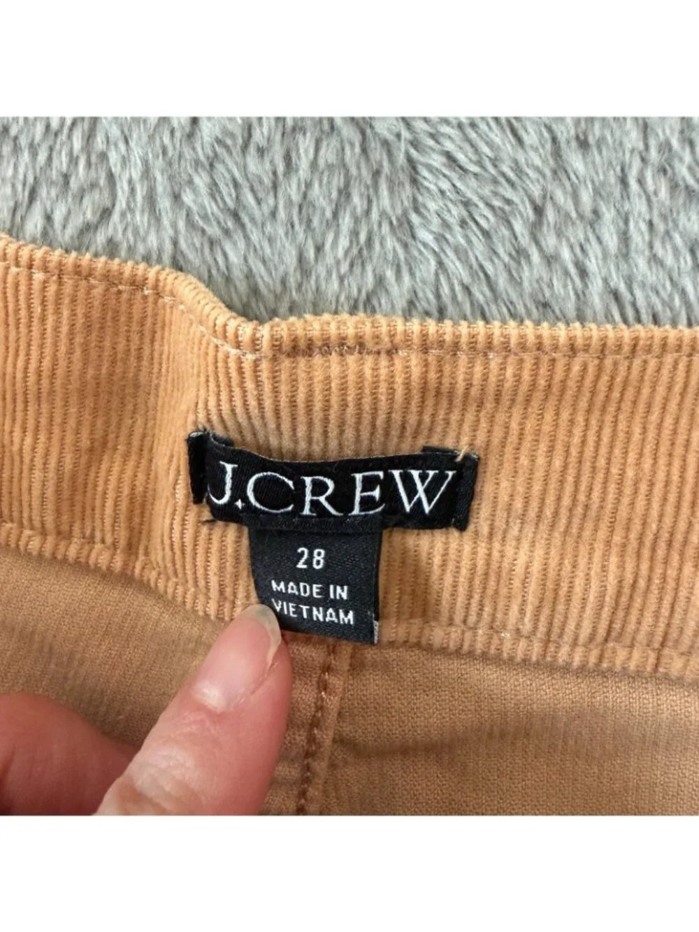 J Crew Tan Wide Leg Corduroy High Rise Pants Trousers Womens size 6 28
